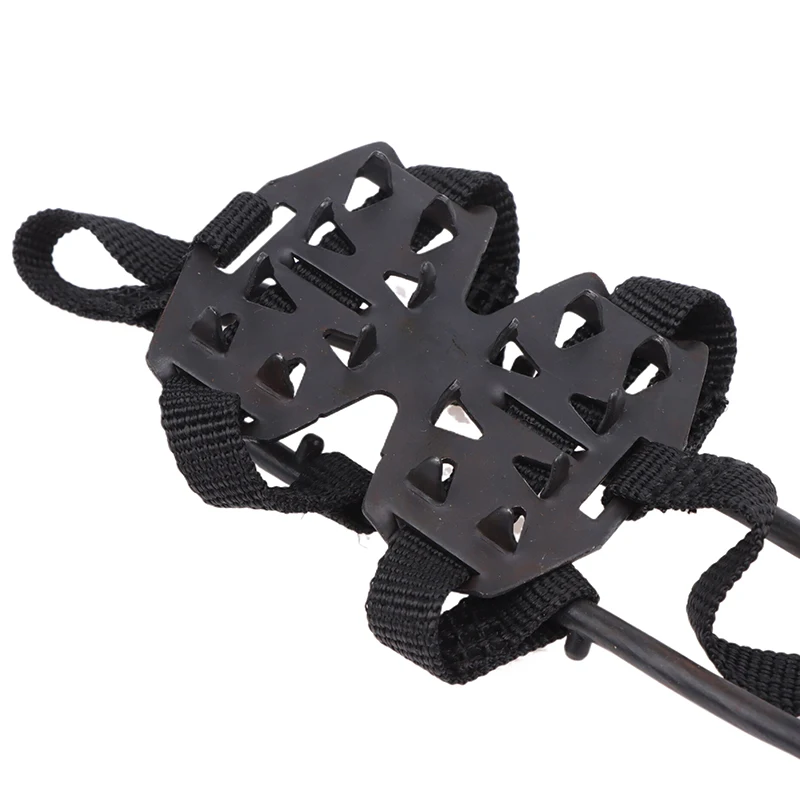 1 Pair M L Crampons Shoes Cover 24 Teeth Anti-Slip Ice Grips Gripper Shoes Boot Hiking Ice Climbing Shoe Spikes Climbing Chain