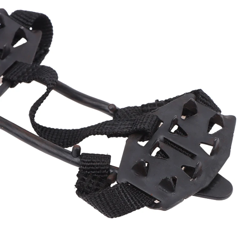 1 Pair M L Crampons Shoes Cover 24 Teeth Anti-Slip Ice Grips Gripper Shoes Boot Hiking Ice Climbing Shoe Spikes Climbing Chain