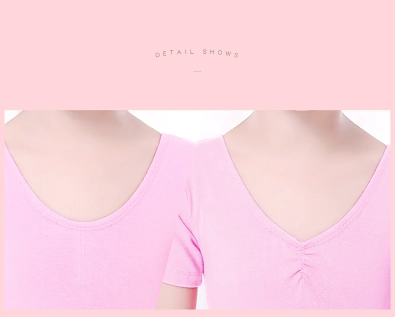 Children's Cotton Standard Ballet Dress Girls Summer Dance Training Open Crotch Leotard with Skirt