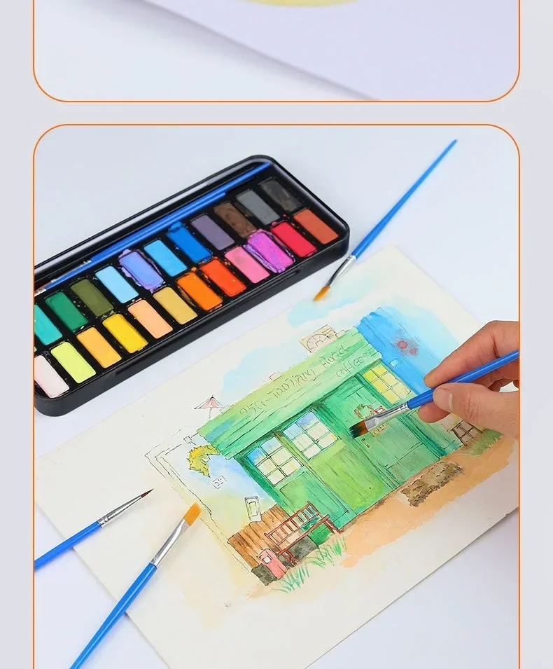 10/20/30/40/50PCS Painting Brushes Round / Flat Hair Nylon Hair Paint Brush Pen for Oil Acrylic Watercolor School Art Supplies
