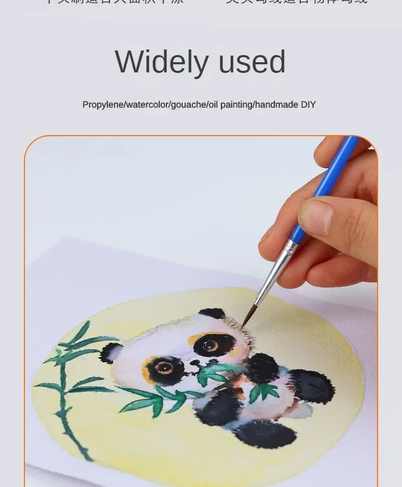 10/20/30/40/50PCS Painting Brushes Round / Flat Hair Nylon Hair Paint Brush Pen for Oil Acrylic Watercolor School Art Supplies