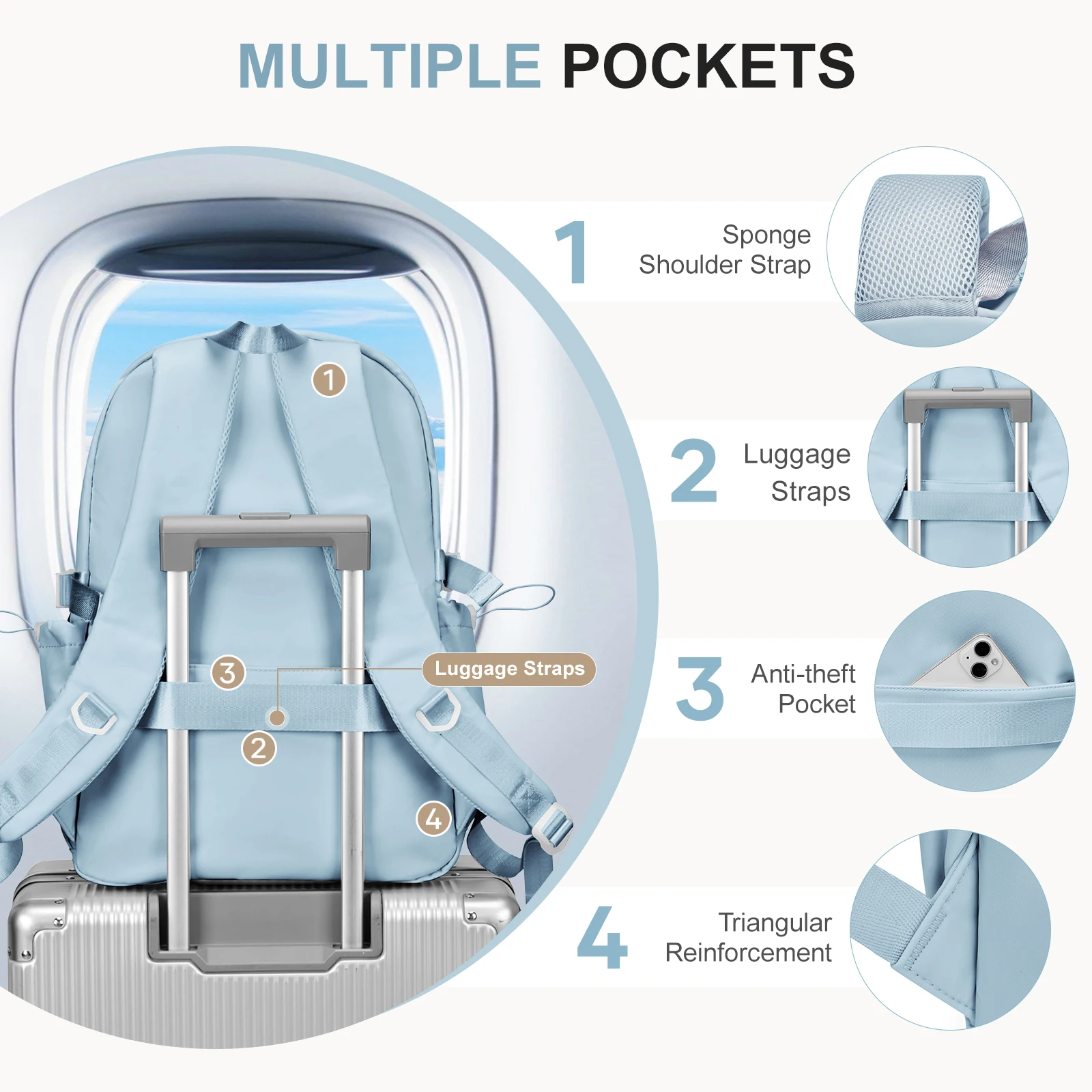 Large Capacity Waterproof University School Bags for Girls Nylon Laptop Bag Casual Schoolbag Women Daily School Backpacks Travel