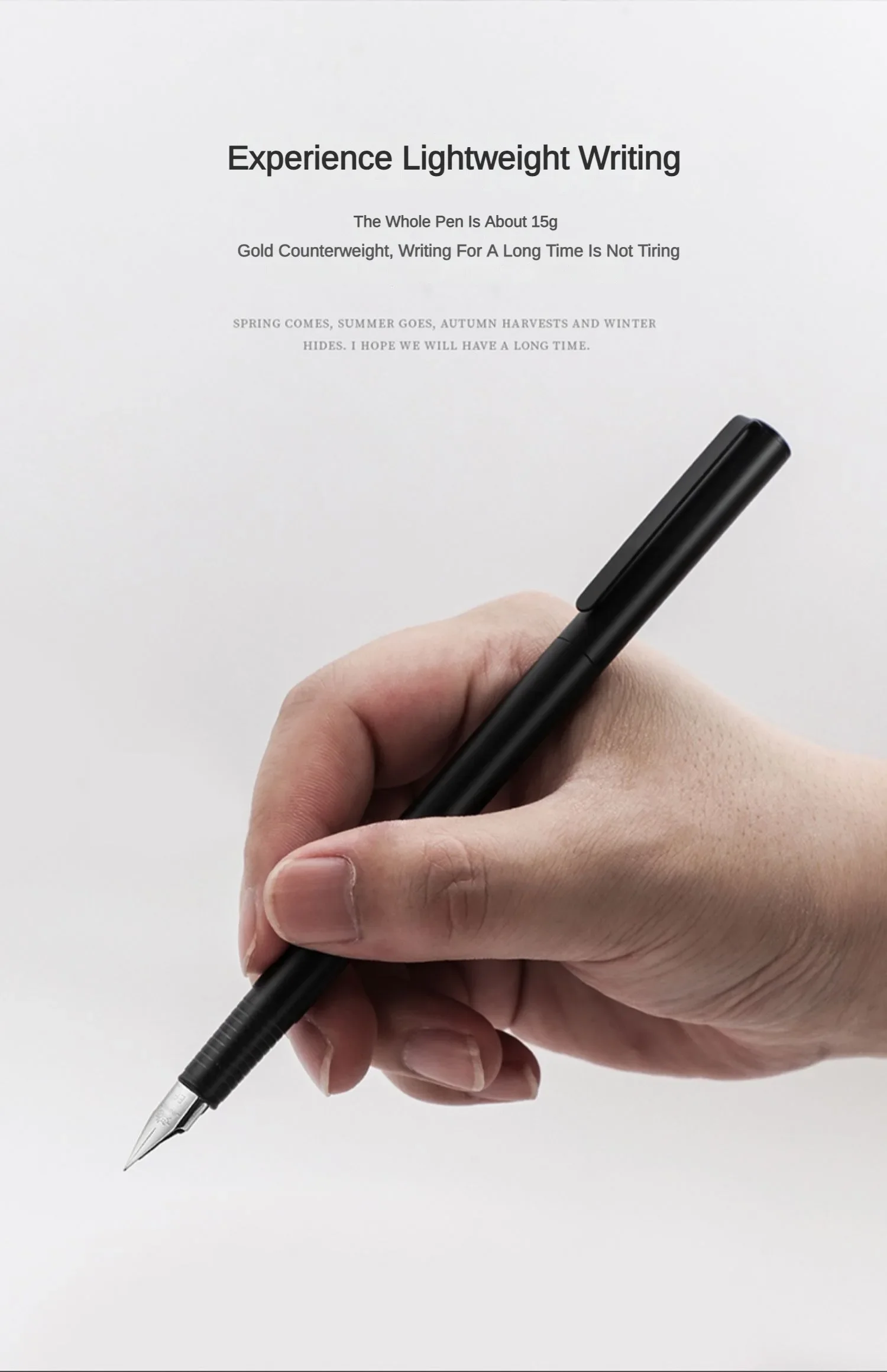 JINHAO 65 Fountain Pen Stainless Steel Writing Ink Pens F/EF/ 0.3mm Nib Student Business Office School Supplies Stationery