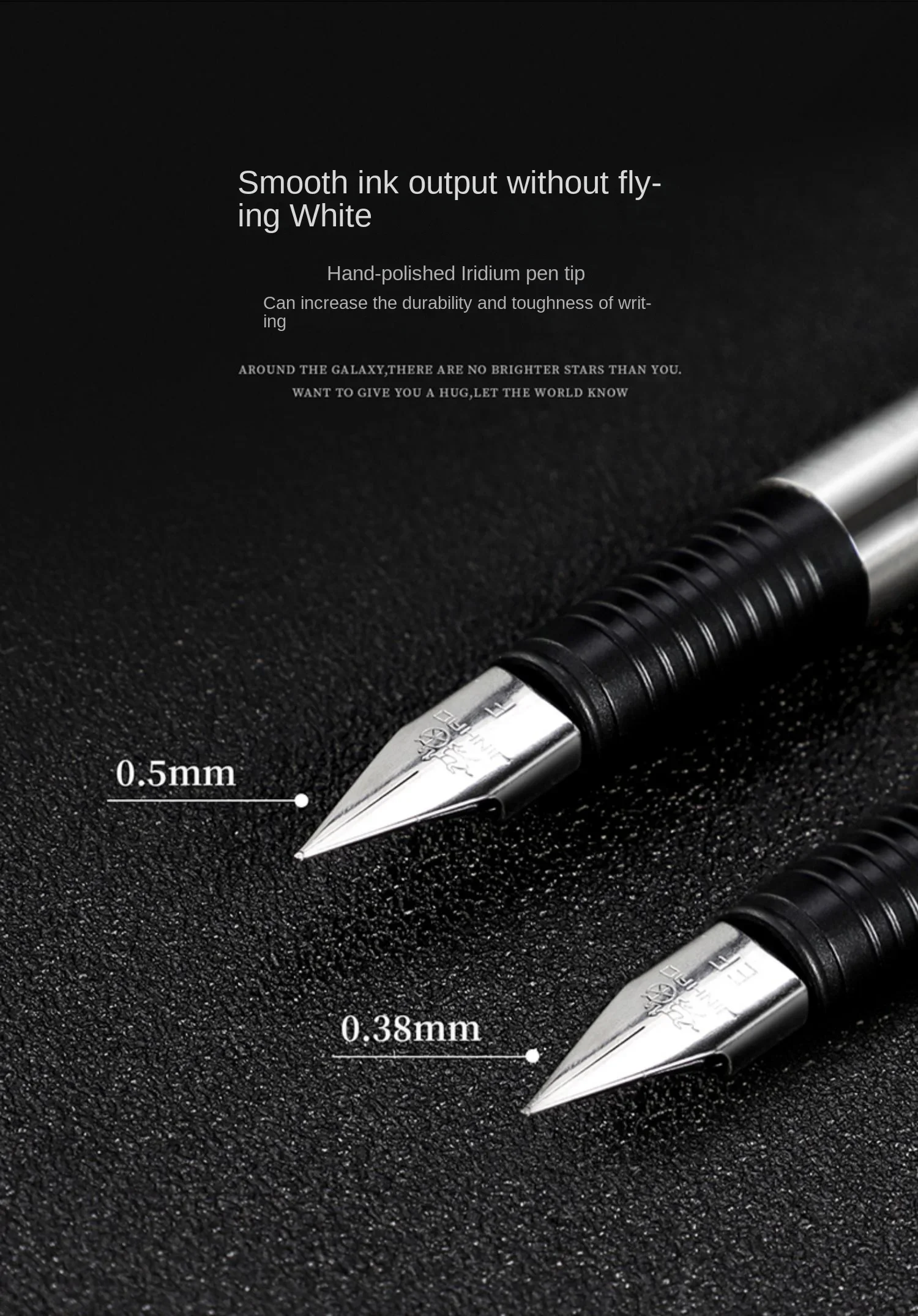 JINHAO 65 Fountain Pen Stainless Steel Writing Ink Pens F/EF/ 0.3mm Nib Student Business Office School Supplies Stationery