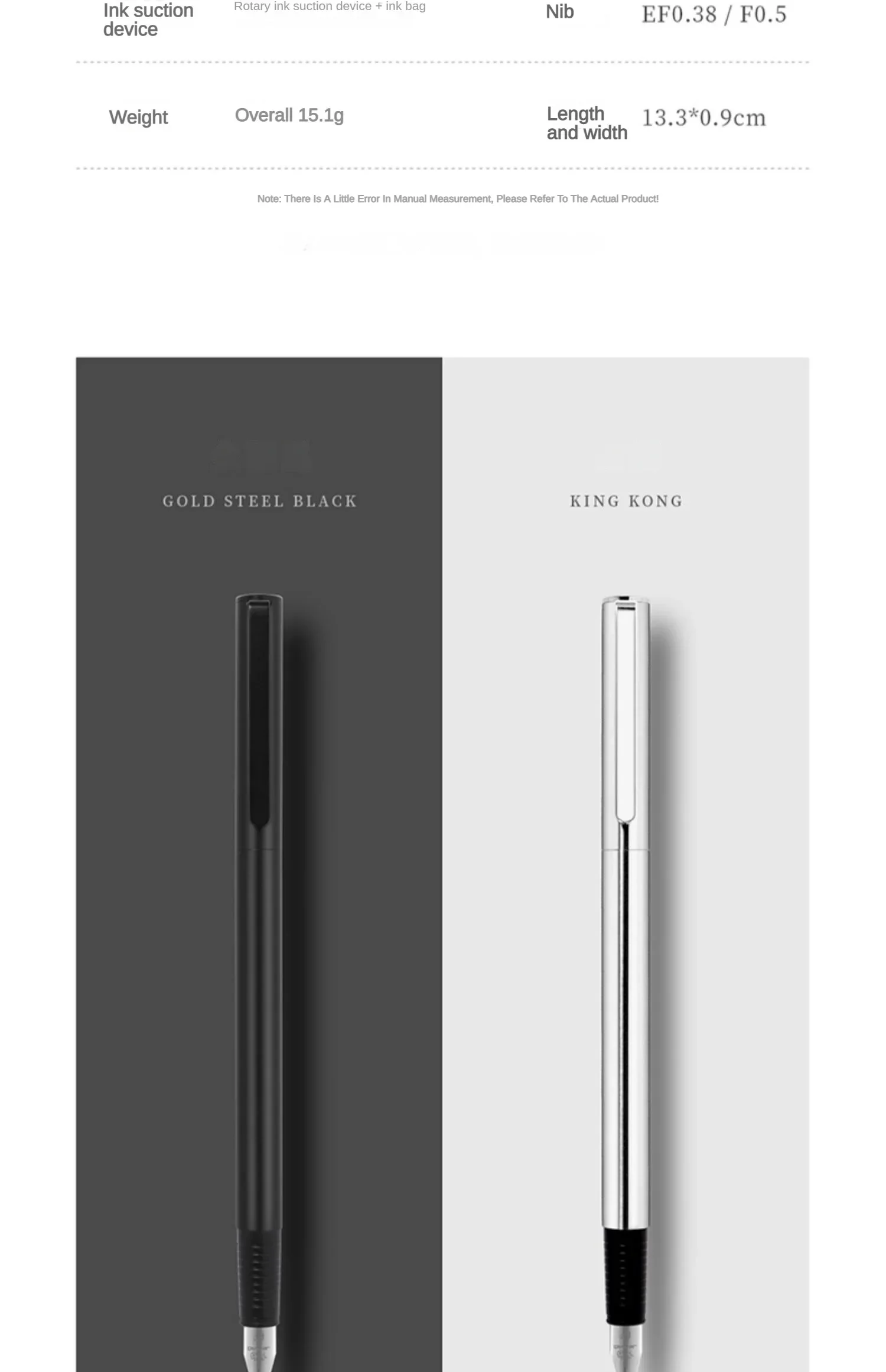 JINHAO 65 Fountain Pen Stainless Steel Writing Ink Pens F/EF/ 0.3mm Nib Student Business Office School Supplies Stationery