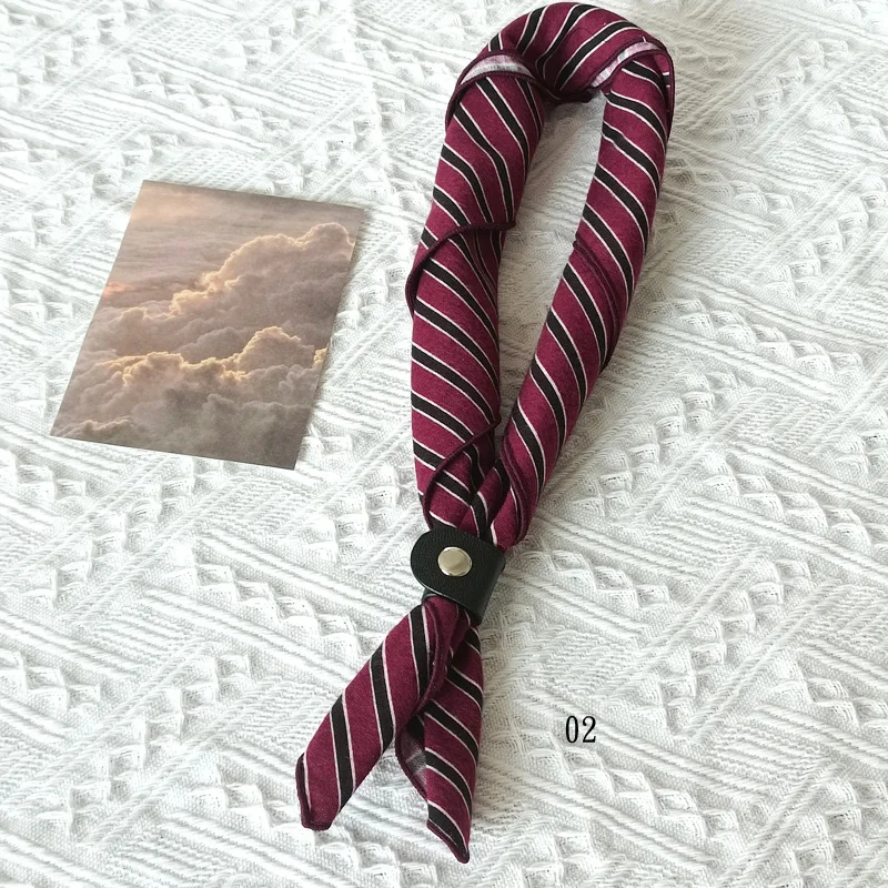 60cm Elegant Cotton Men's Cravat Floral Striped Navy Square Scarf With Button Birds Leaves Print Soft Neckerchief Suit Bandelet