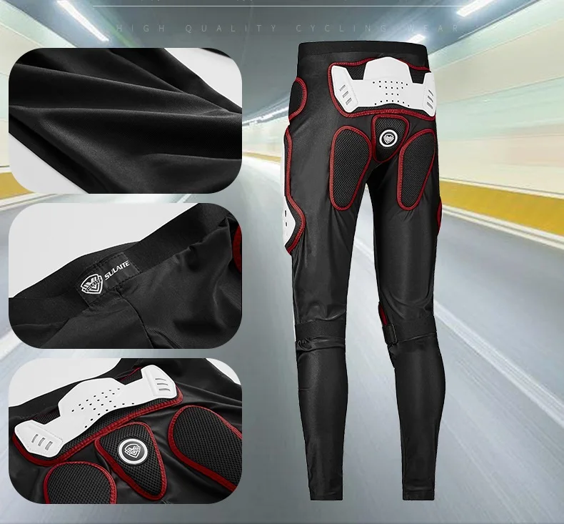 SULAITE Motorcycle Armor Trousers Motocross Pants Long Armor Knee Crotch Hip Protection Motorbike Riding Racing Equipment Shorts