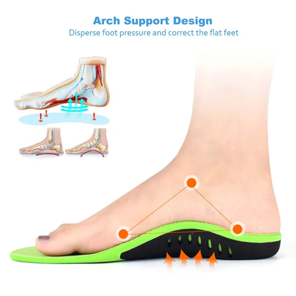 Premium Silicone Gel Insoles for Shoe Men Women Orthopedic Arch Support Sports Insoles for Flat Feet Plantar Fasciitis Shoe Sole