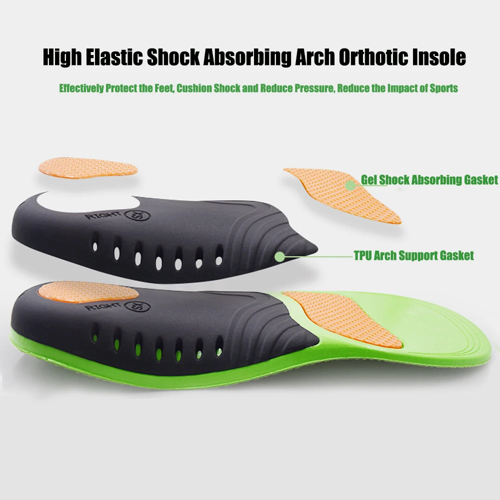 Premium Silicone Gel Insoles for Shoe Men Women Orthopedic Arch Support Sports Insoles for Flat Feet Plantar Fasciitis Shoe Sole
