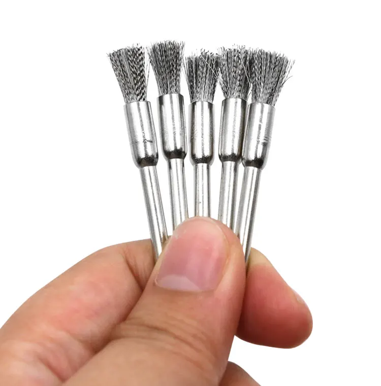 Wire Wheel Cup Brush Set Drill Polishing Dremel Tools 3mm Shank for Power Die Grinder Rotary Electric Abrasive Tool