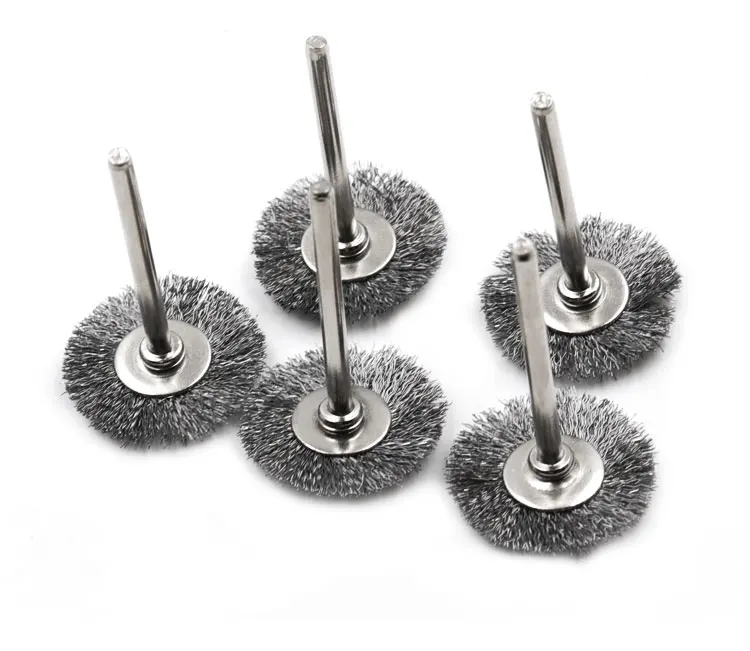 Wire Wheel Cup Brush Set Drill Polishing Dremel Tools 3mm Shank for Power Die Grinder Rotary Electric Abrasive Tool
