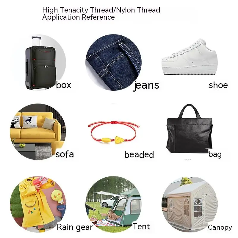 Heavy Duty Thread 1500 Yards 210D/3 All Purpose High Strength Polyester Sewing Thread for Weave Upholstery Jeans Beading Purse