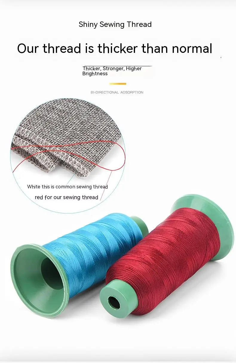 Heavy Duty Thread 1500 Yards 210D/3 All Purpose High Strength Polyester Sewing Thread for Weave Upholstery Jeans Beading Purse