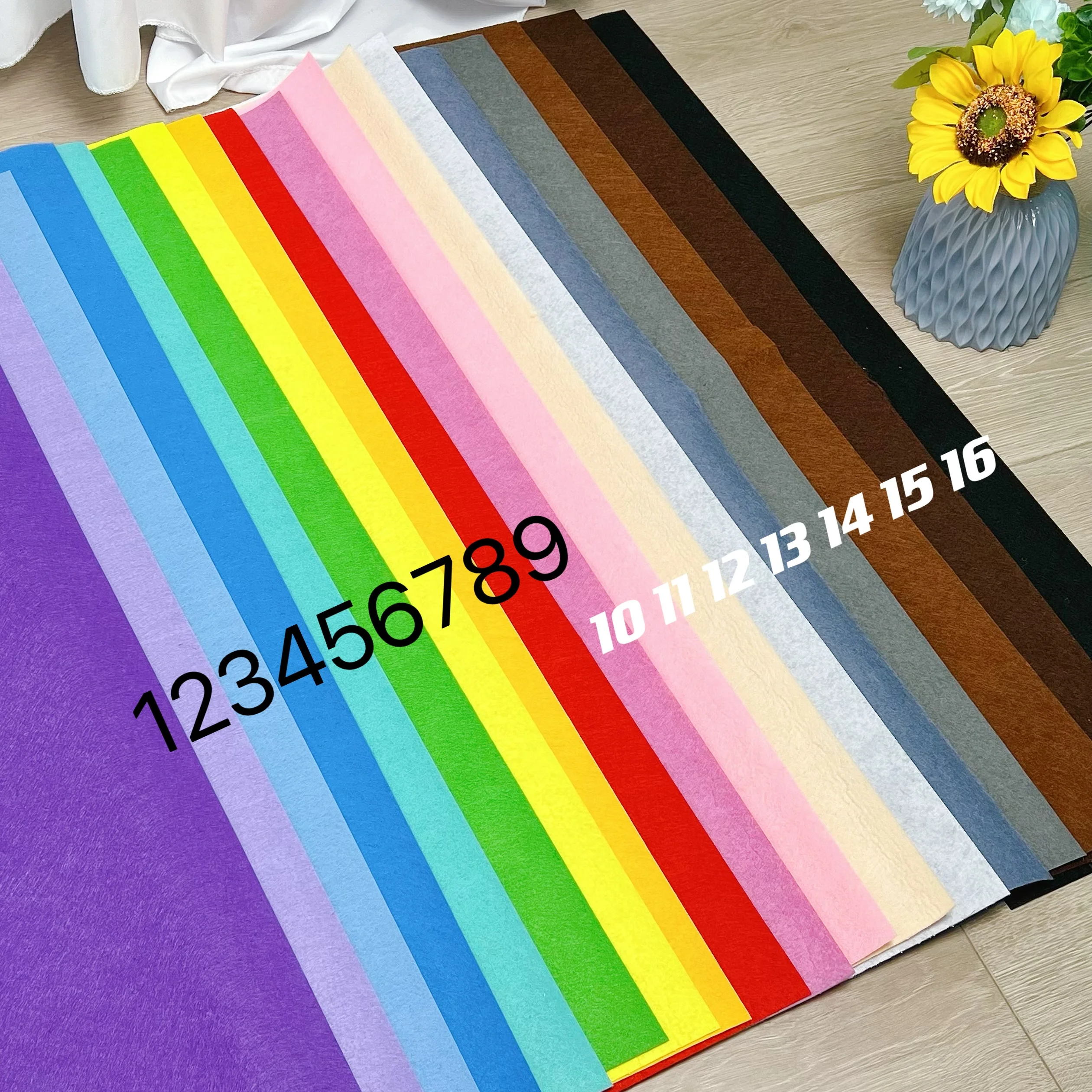 20/40/60cm Nonwoven Needlework Felt Fabric Patchwork Cloth Bundle for Kids Scrapbooking Doll Sewing Crafts DIY Quilting Sheet