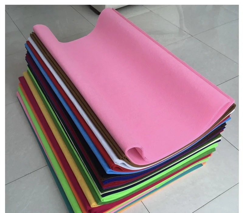 20/40/60cm Nonwoven Needlework Felt Fabric Patchwork Cloth Bundle for Kids Scrapbooking Doll Sewing Crafts DIY Quilting Sheet