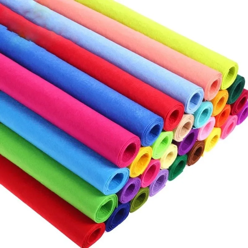 20/40/60cm Nonwoven Needlework Felt Fabric Patchwork Cloth Bundle for Kids Scrapbooking Doll Sewing Crafts DIY Quilting Sheet