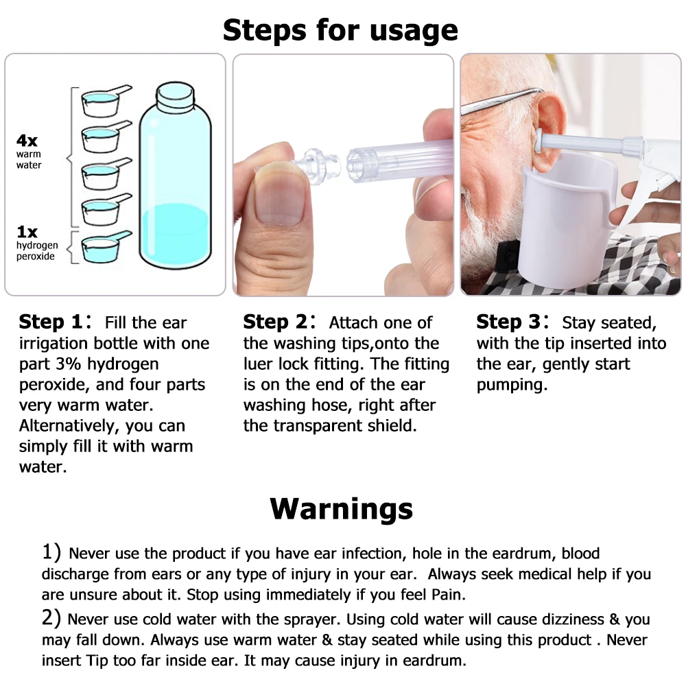 Electric Ear Water Cleaner Earwax Ear Wax Removal Irrigation System Safety Ear Washer Cleaning Adults Kids Ear Cleaner Kits