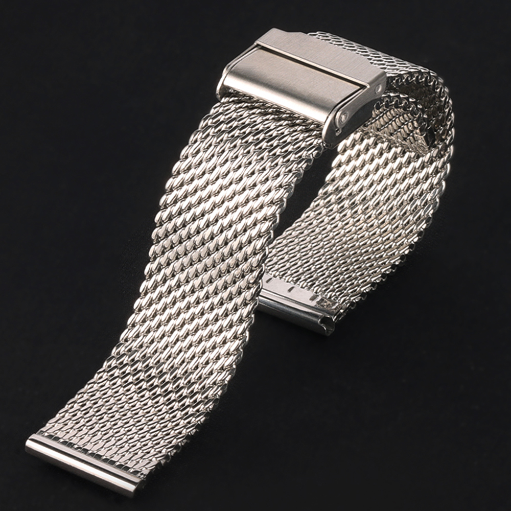 1.0mm 0.6mm Mesh Watch Band for DW Universal Milanese Stainless Steel Strap Wrist Belt Bracelet 8/10/12/14/16/18/20/22/24mm Tool