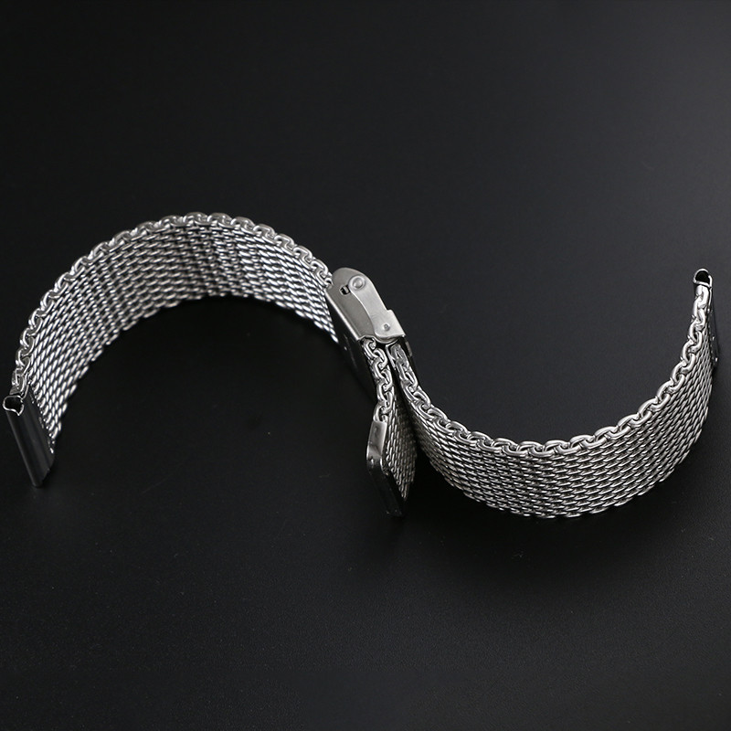 1.0mm 0.6mm Mesh Watch Band for DW Universal Milanese Stainless Steel Strap Wrist Belt Bracelet 8/10/12/14/16/18/20/22/24mm Tool