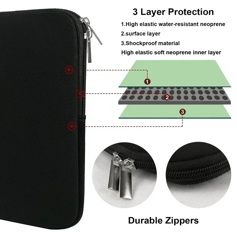 High Quality Laptop Bag Soft Cover 12 13 14 15 17 Inch for Macbook Huawei Xiaomi Hp Dell Lenovo Notebook Accessories