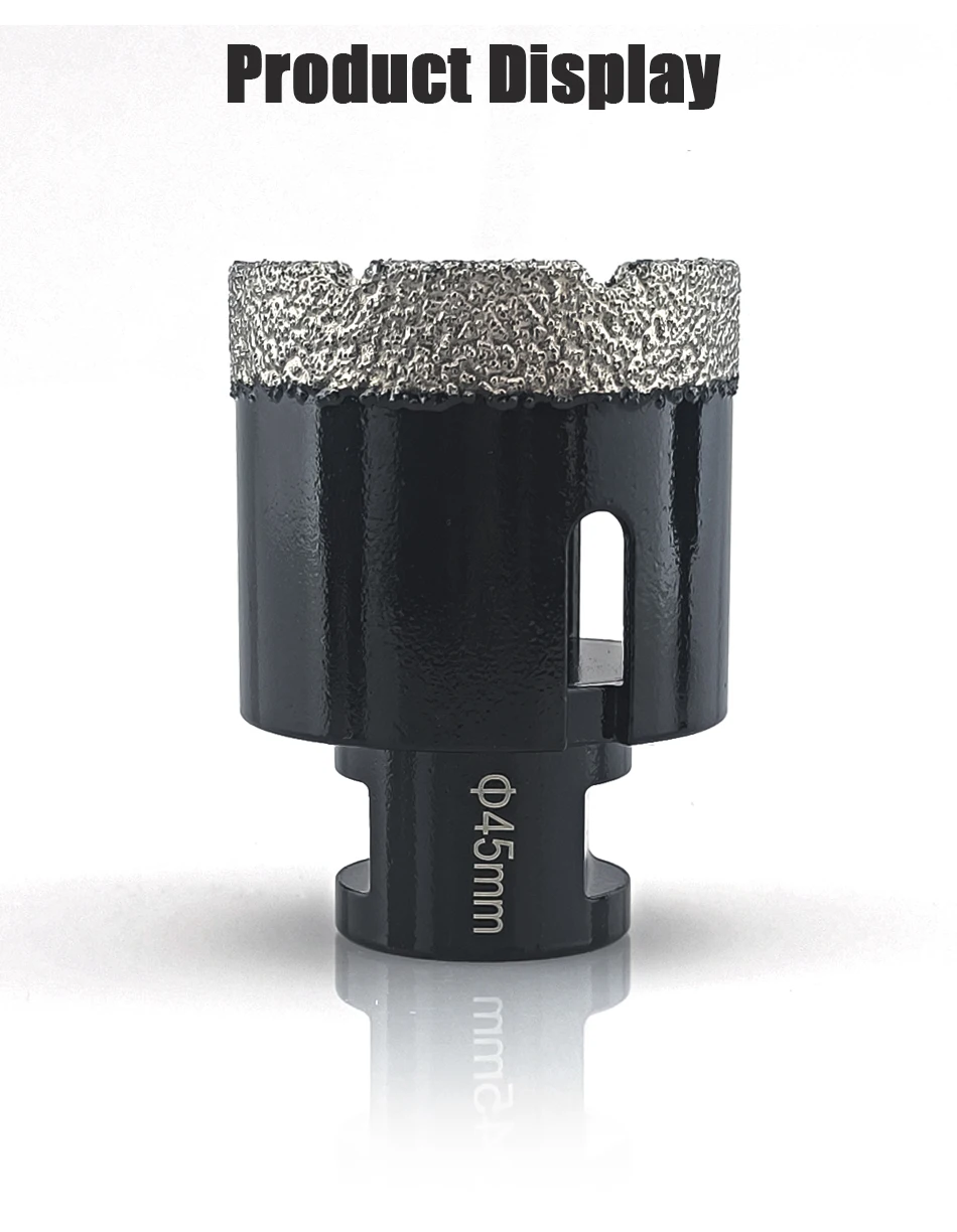 1 Pcs M14 Thread Diamond Dry Vacuum Brazed Drilling Core Bits Set porcelain tiles crowns Drill Granite Marble Hole Saw Tools