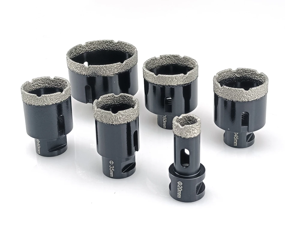 1 Pcs M14 Thread Diamond Dry Vacuum Brazed Drilling Core Bits Set porcelain tiles crowns Drill Granite Marble Hole Saw Tools