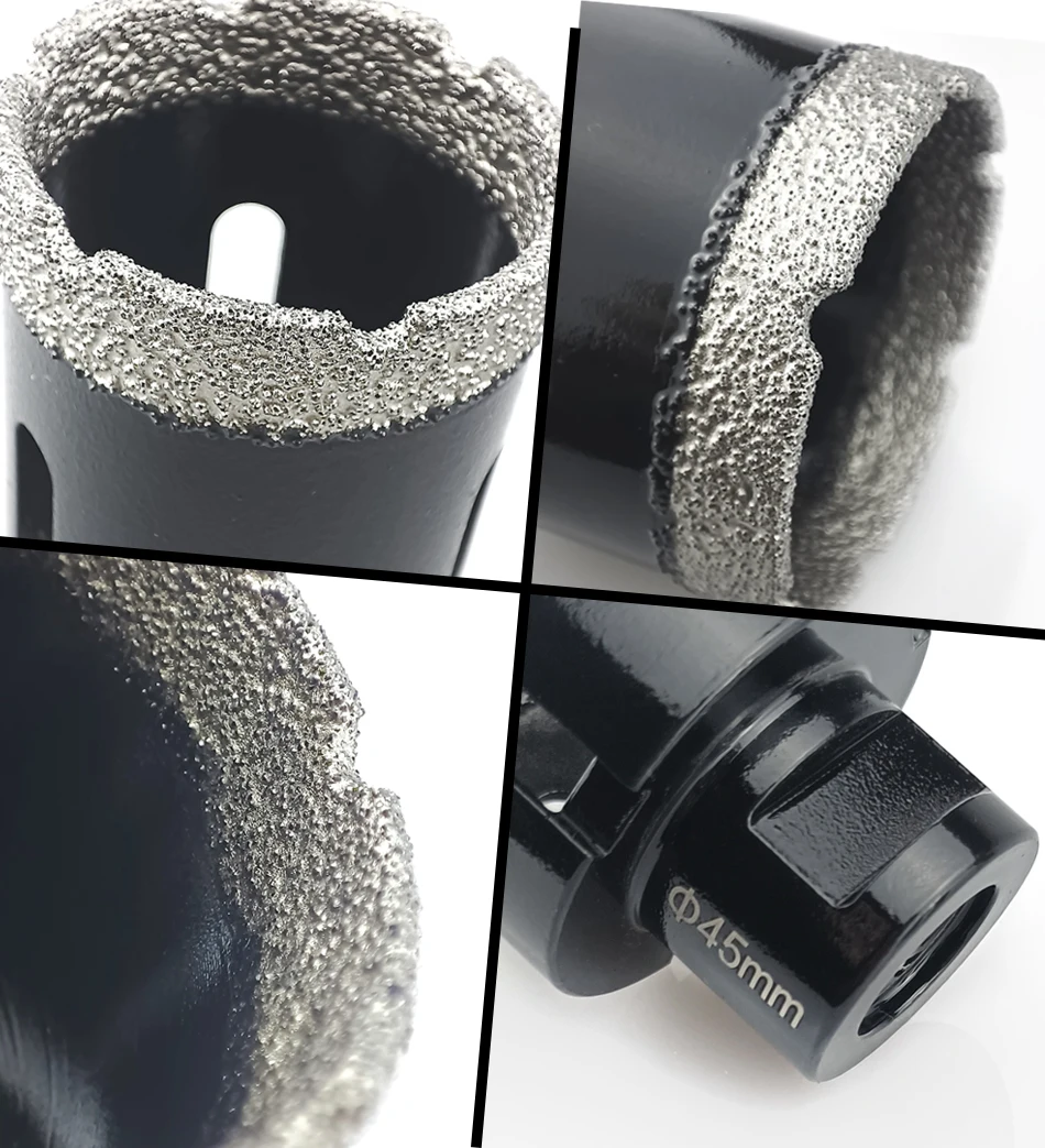 1 Pcs M14 Thread Diamond Dry Vacuum Brazed Drilling Core Bits Set porcelain tiles crowns Drill Granite Marble Hole Saw Tools