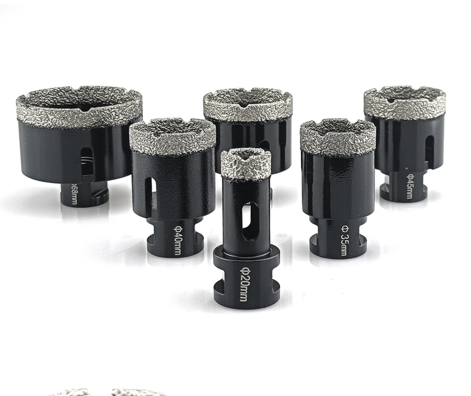 1 Pcs M14 Thread Diamond Dry Vacuum Brazed Drilling Core Bits Set porcelain tiles crowns Drill Granite Marble Hole Saw Tools