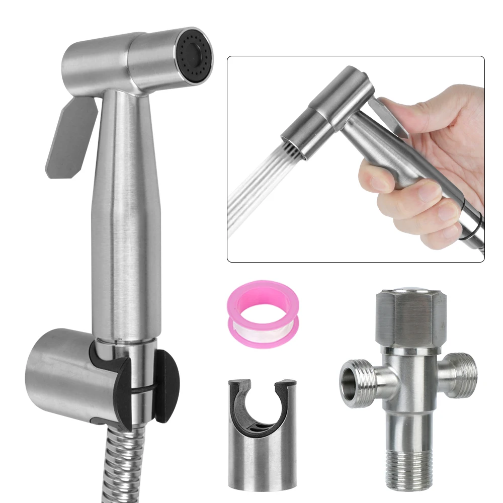 Handheld Hand Bidet faucet For Bathroom hand sprayer shower head Bidet sprayer set For toilet Stainless Steel self cleaning