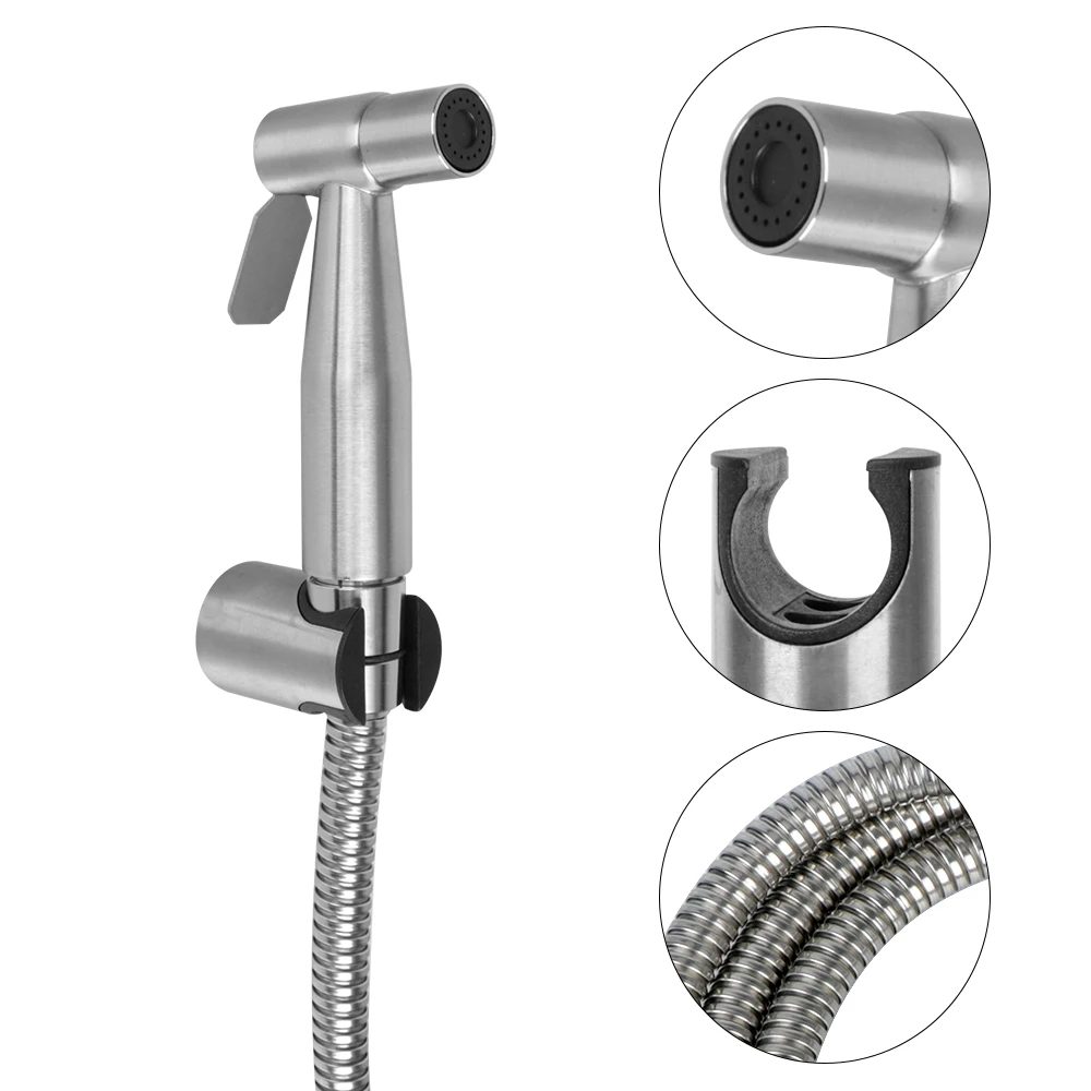 Handheld Hand Bidet faucet For Bathroom hand sprayer shower head Bidet sprayer set For toilet Stainless Steel self cleaning