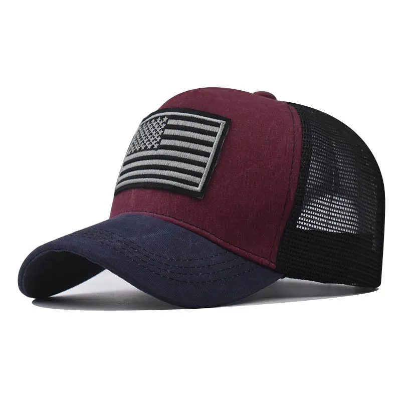 Fashion Cotton Men Women Tactical Fashion Baseball Cap Usa American Flag Outdoor Unisex Hip Hop Hats For Runing