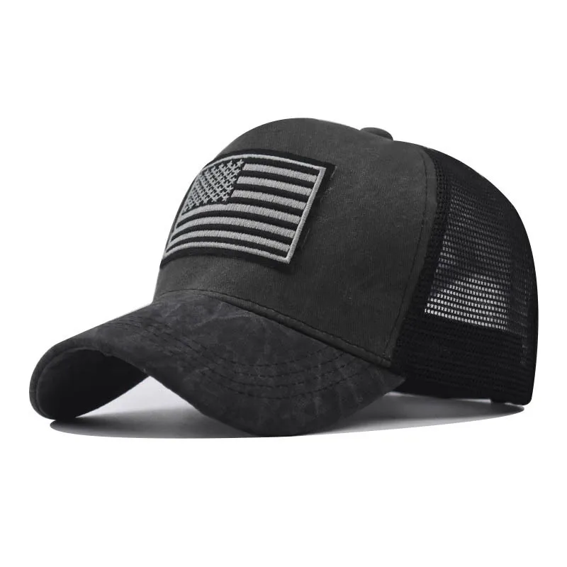 Fashion Cotton Men Women Tactical Fashion Baseball Cap Usa American Flag Outdoor Unisex Hip Hop Hats For Runing