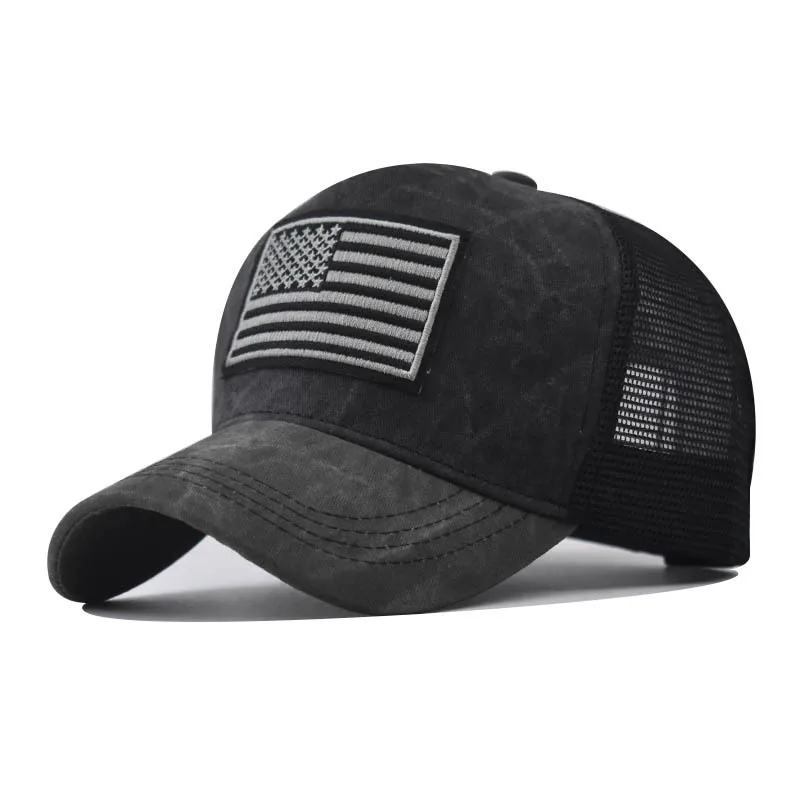 Fashion Cotton Men Women Tactical Fashion Baseball Cap Usa American Flag Outdoor Unisex Hip Hop Hats For Runing