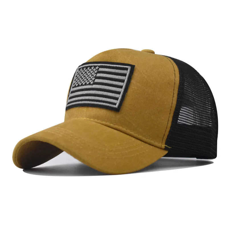 Fashion Cotton Men Women Tactical Fashion Baseball Cap Usa American Flag Outdoor Unisex Hip Hop Hats For Runing