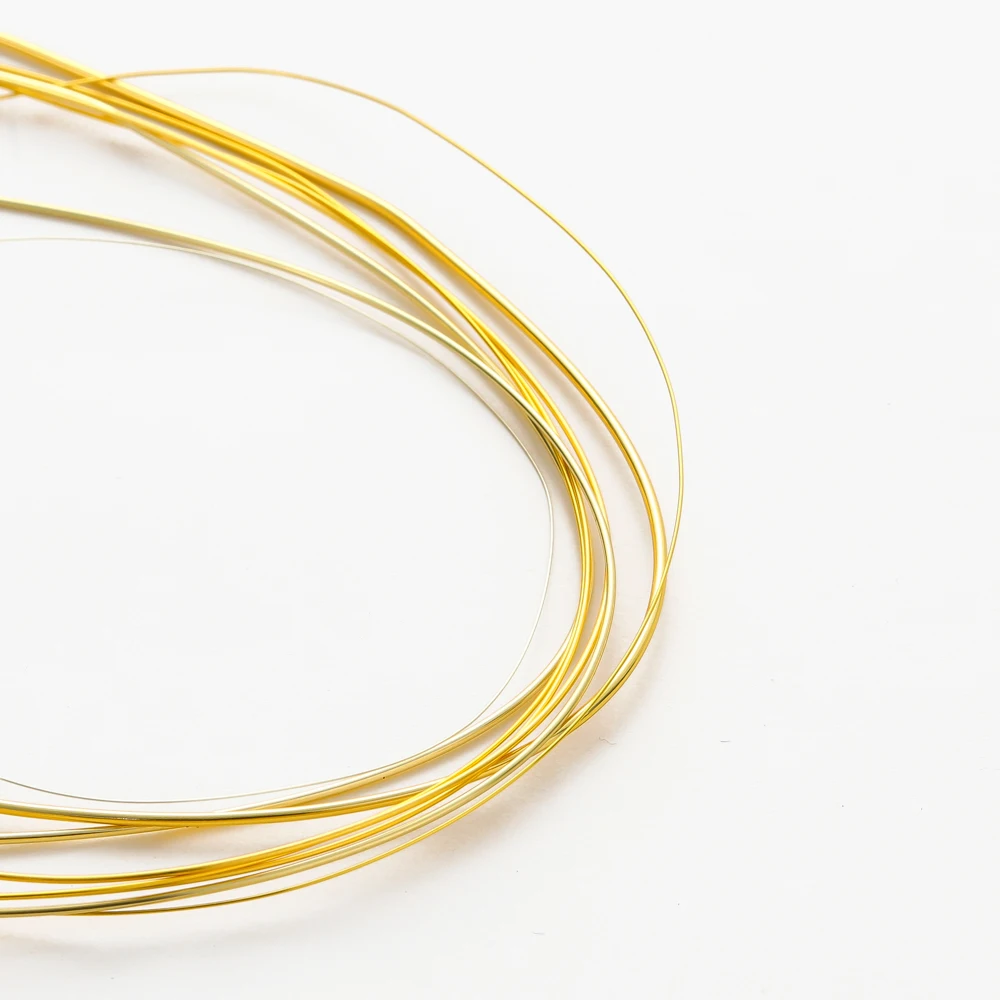 18K Real Gold Plated Copper Wire For DIY Handmade Jewelry Making Supplies Jewellery Accessories Beads Materials Wire Wholesale