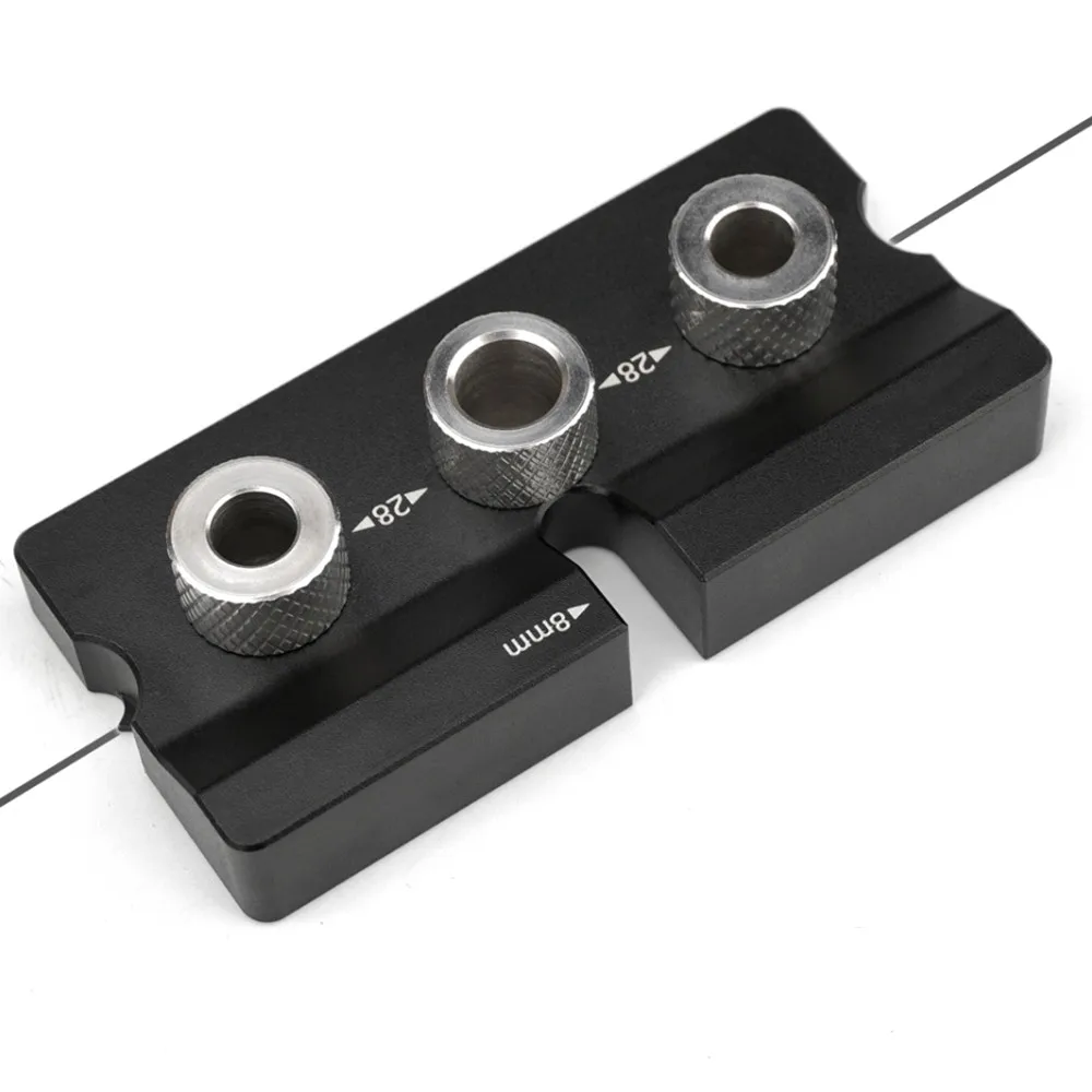 Woodworking 3 In 1 Doweling Jig Kit -Adjustable Wood Dowel Punch Locator Aluminum Pocket Hole Jig, Cabinet Hole Drill Guide Tool