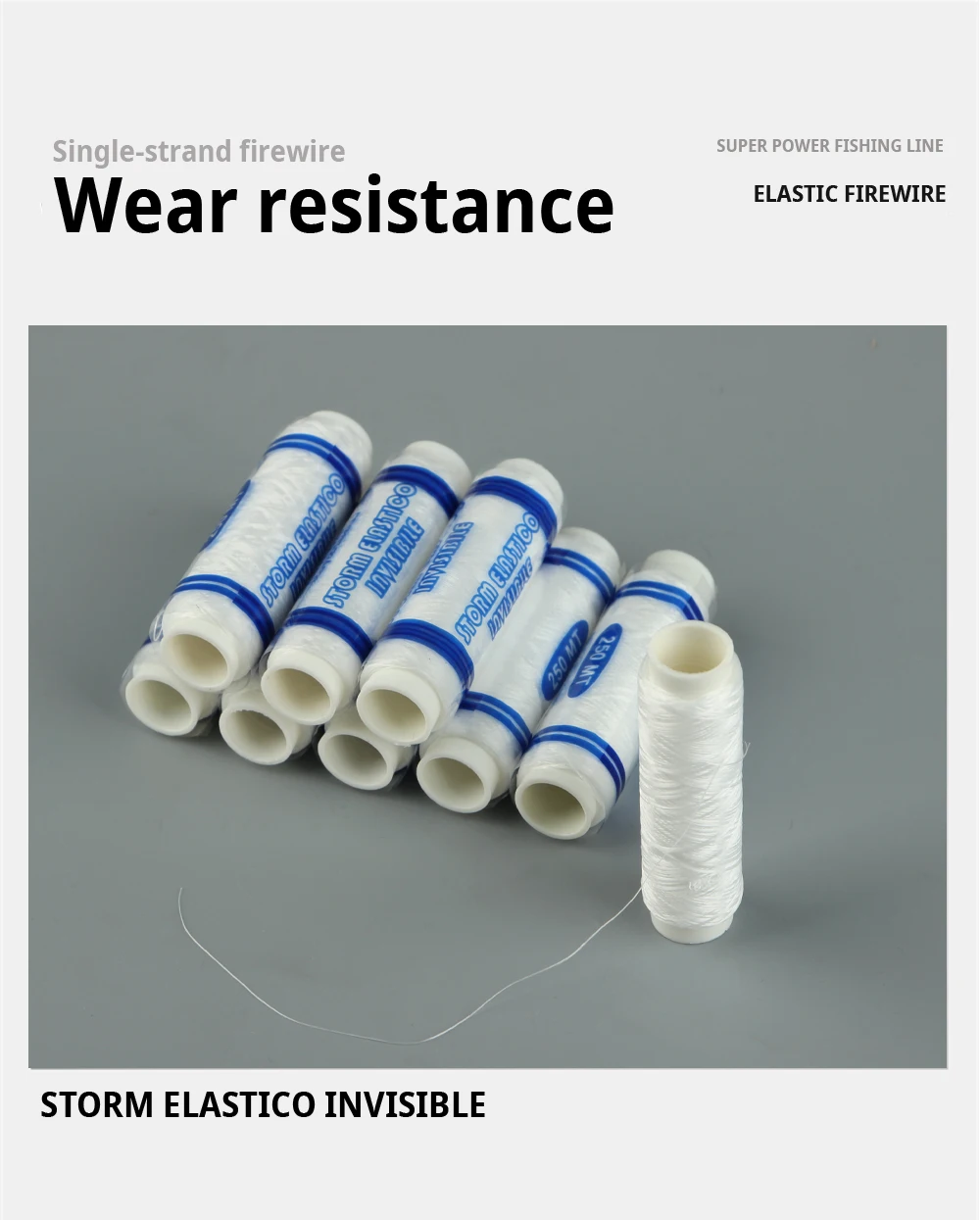 FTK 250M Strong Elastic Firewire Elastic Line 0.2mm Fishing Line Japan Fishing Thread Fishing Tools Fishing Tackle