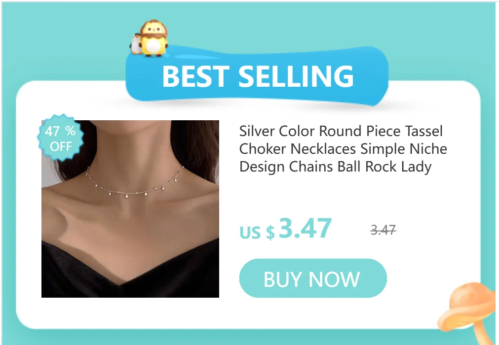 Silver Color Round Piece Tassel Choker Necklaces Simple Niche Design Chains Ball Rock Lady Clavicle Chain Girl Party Jewelry