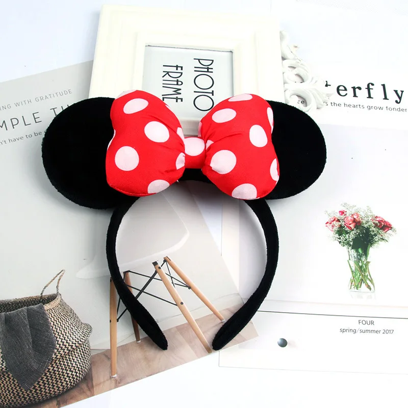 Mouse Ears Headhand for Girls Adults Cute Cartoon Party Cosplay Hair Accessories Sequin Bows Hairband Toys