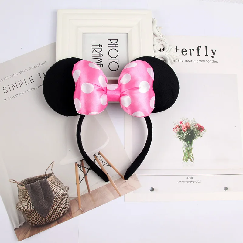 Mouse Ears Headhand for Girls Adults Cute Cartoon Party Cosplay Hair Accessories Sequin Bows Hairband Toys
