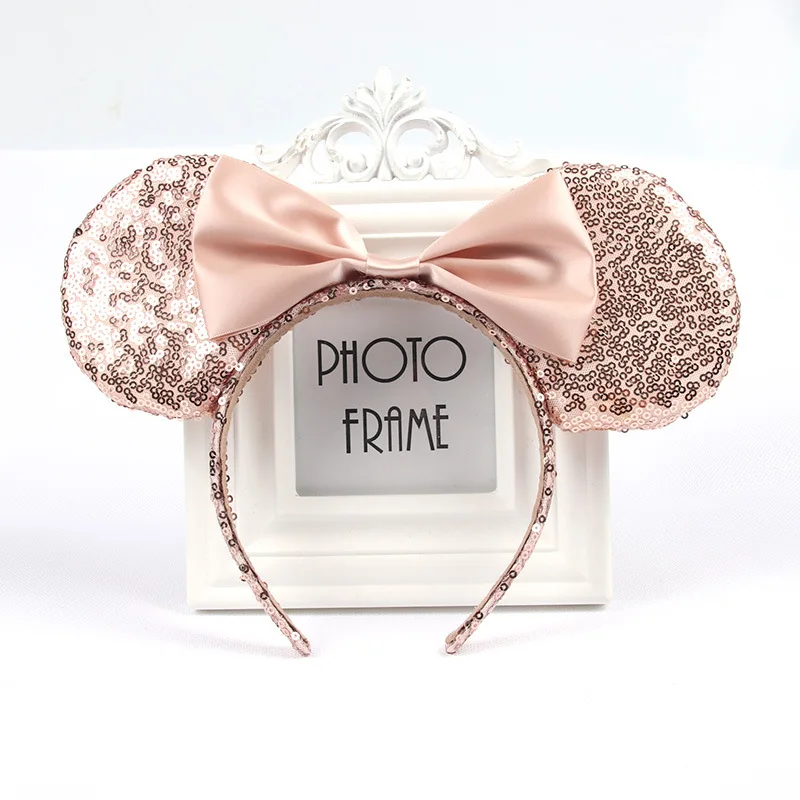 Mouse Ears Headhand for Girls Adults Cute Cartoon Party Cosplay Hair Accessories Sequin Bows Hairband Toys