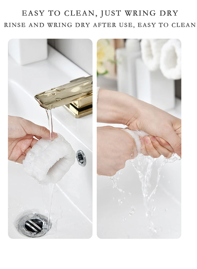 Absorbent Wrist Washing Wristbands Soft Microfiber Washband Towel For Wash Face Water Washing Prevent Wetness Wrist belt