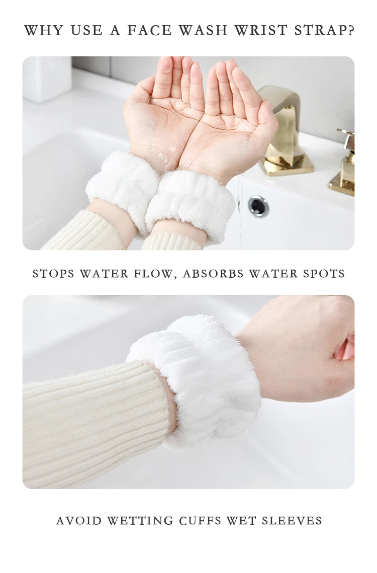 Absorbent Wrist Washing Wristbands Soft Microfiber Washband Towel For Wash Face Water Washing Prevent Wetness Wrist belt