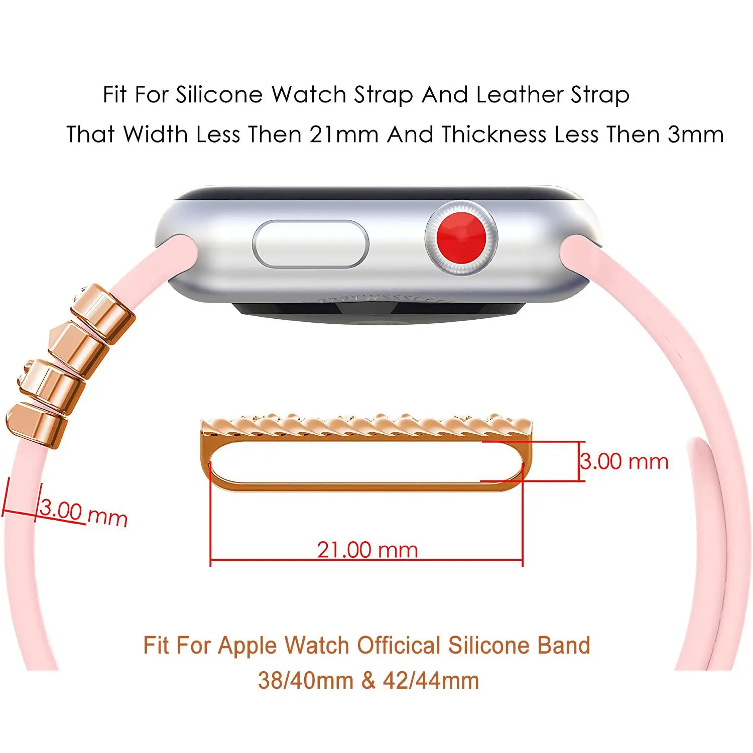 Decoration For Apple watch band 9 8 7 6 se Diamond Jewelry Charms Accessories correa samsung/Huawei strap 20/22mm watch Bracelet