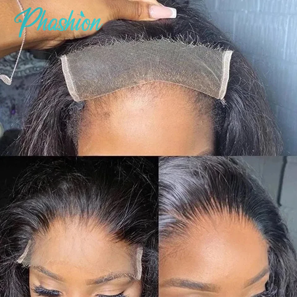 Phashion HD 13x6 13x4 Lace Frontal Straight Pre Plucked 4x4 5x5 6x6 Swiss Full Closure Only Natural Black 100% Remy Human Hair