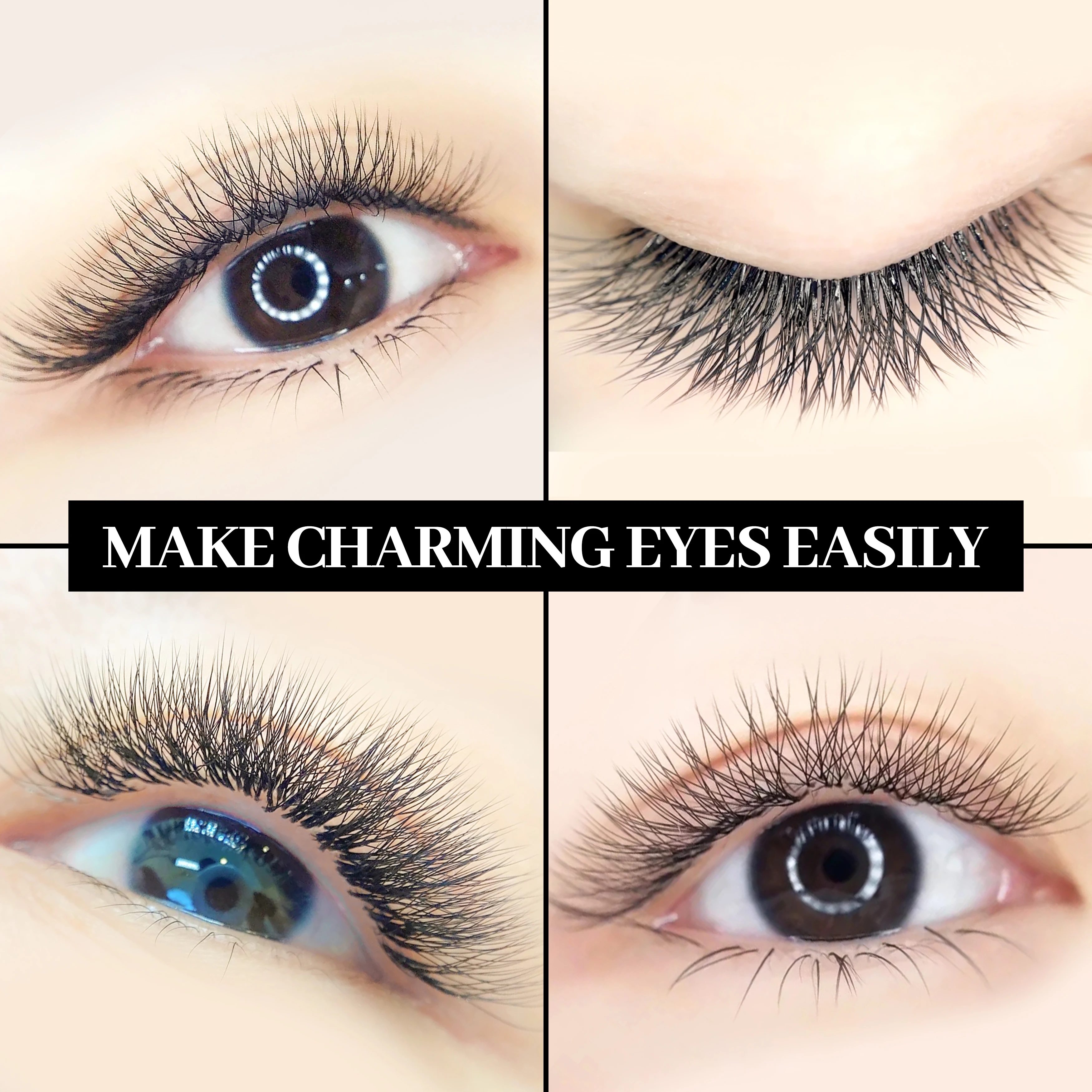 XIUSUZAKI W Shaped Bloom 2D 3D 4D 5D 6D 7D 8D Automatic Flowering Premade Fans Eyelashes Extensions Natural YY Individual Lashes