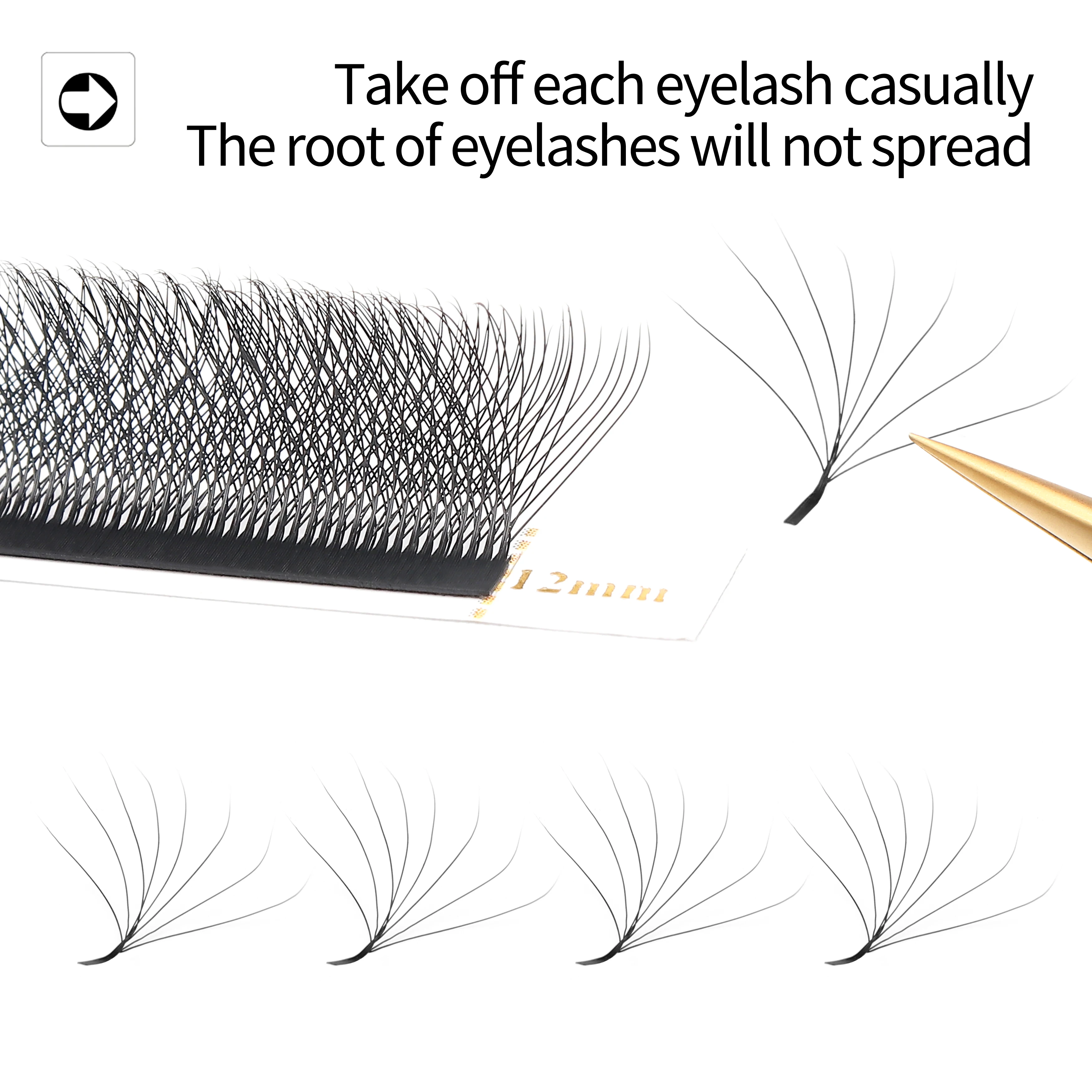 XIUSUZAKI W Shaped Bloom 2D 3D 4D 5D 6D 7D 8D Automatic Flowering Premade Fans Eyelashes Extensions Natural YY Individual Lashes