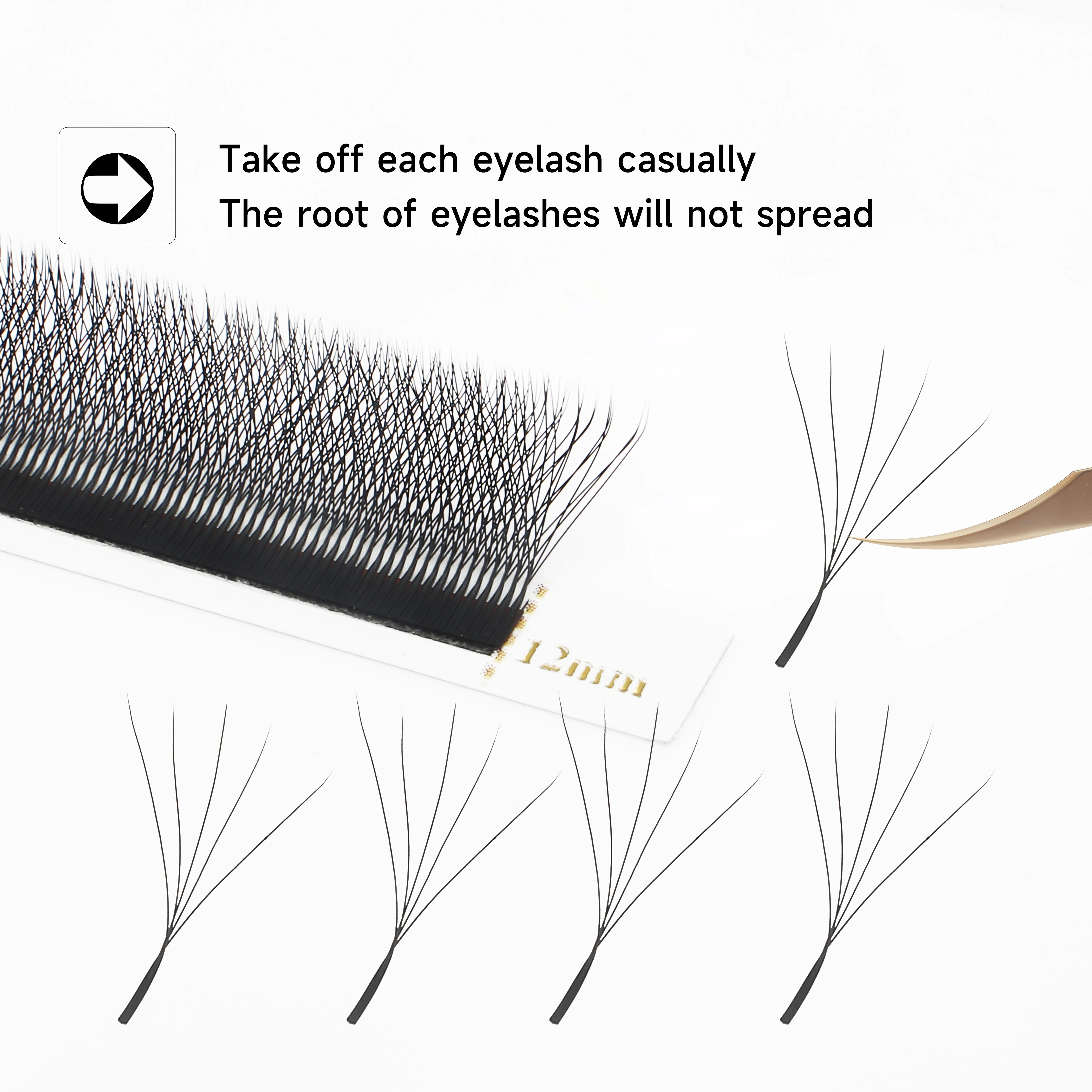 XIUSUZAKI W Shaped Bloom 2D 3D 4D 5D 6D 7D 8D Automatic Flowering Premade Fans Eyelashes Extensions Natural YY Individual Lashes