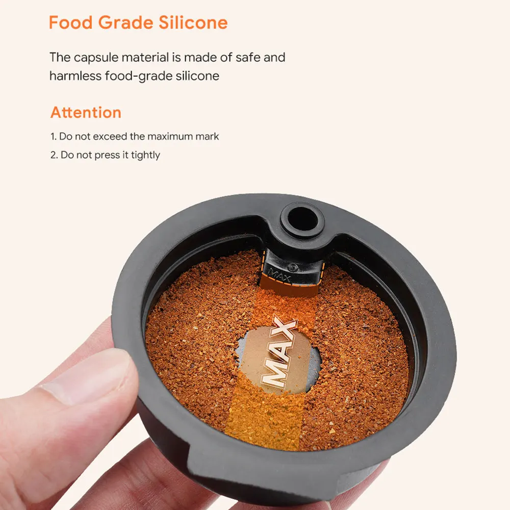 60/180200/220ML Reusable Coffee Capsule Pods for BOSCH-s Machine Tassimo Refillable Filter Pod Silicone Lid Replacement