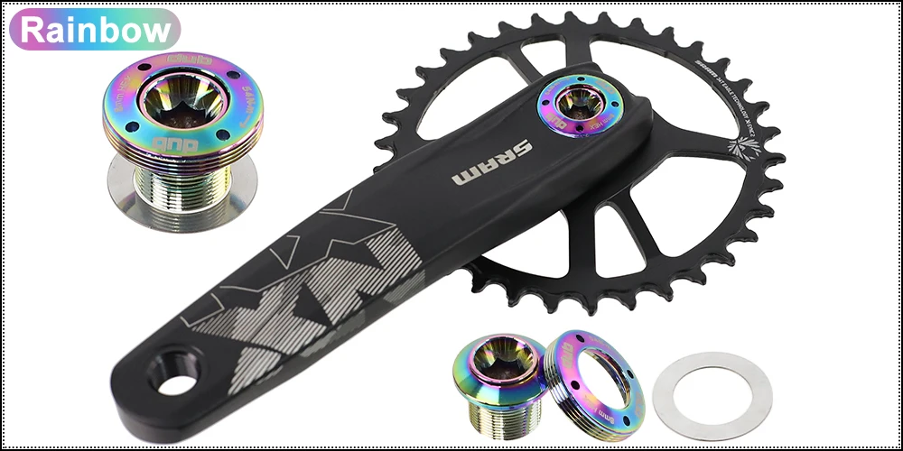 Bicycle Crank Arm Cap Kit DUB Crank Cover DUB Cap Crank Self-Extracting Bolt M18/M30 for SRAM NX/GX/Force/XX1 Crank Spare Part